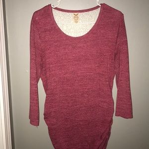 Burgundy top